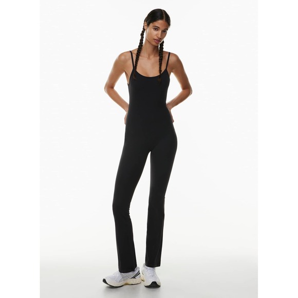 Aritzia Pants - Aritzia Golden Butter Essential Spaghetti Strap Flare Jumpsuit Bodycon Onesie S